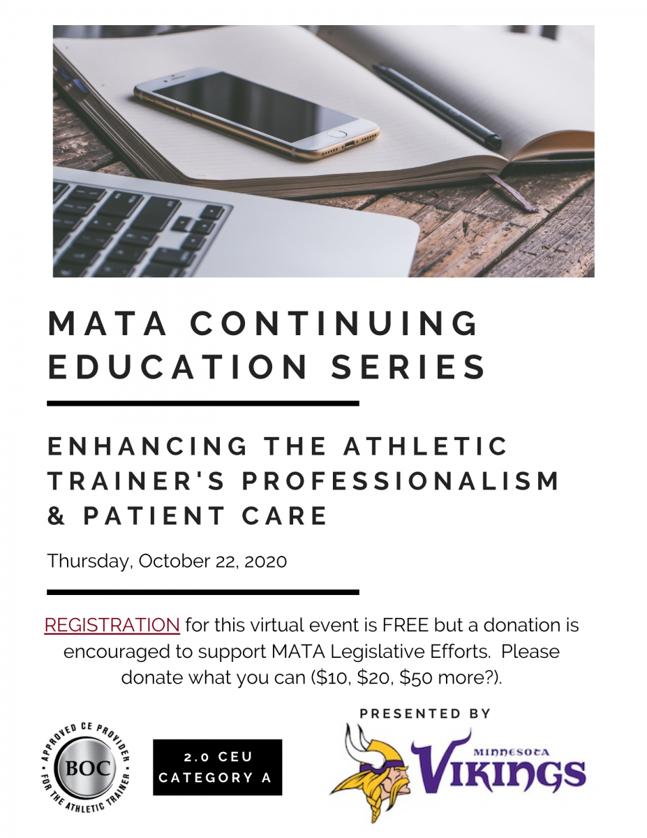 Continuing Education Series Minnesota Athletic Trainers’ Association